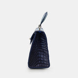 BLUE HANDMADE GENUINE CROCODILE BAG