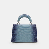BLUE HANDMADE GENUINE CROCODILE BAG