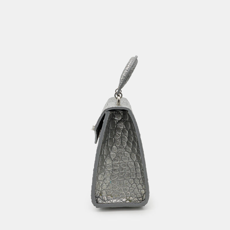 SILVER HANDMADE GENUINE CROCODILE BAG