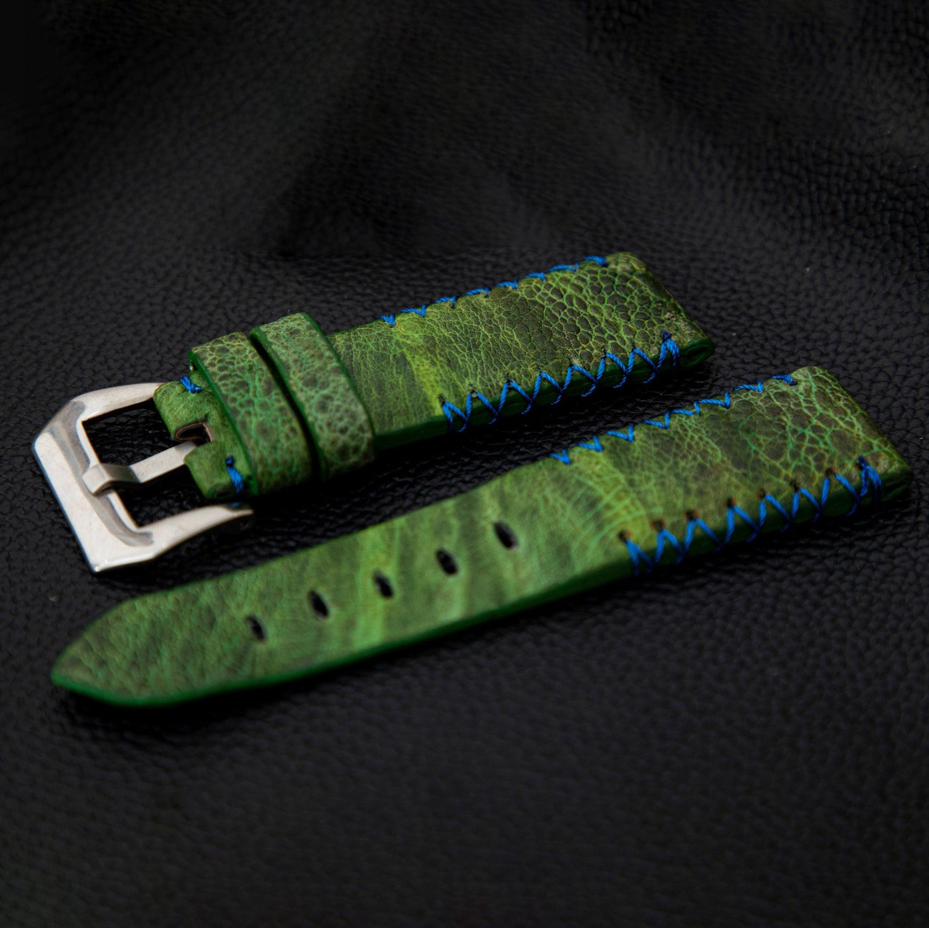 GREEN TOAD LEATHER STRAP