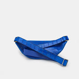 BLUE HANDMADE GENUINE CROCODILE BELT BAG
