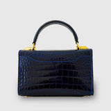BLUE HANDMADE GENUINE CROCODILE BAG