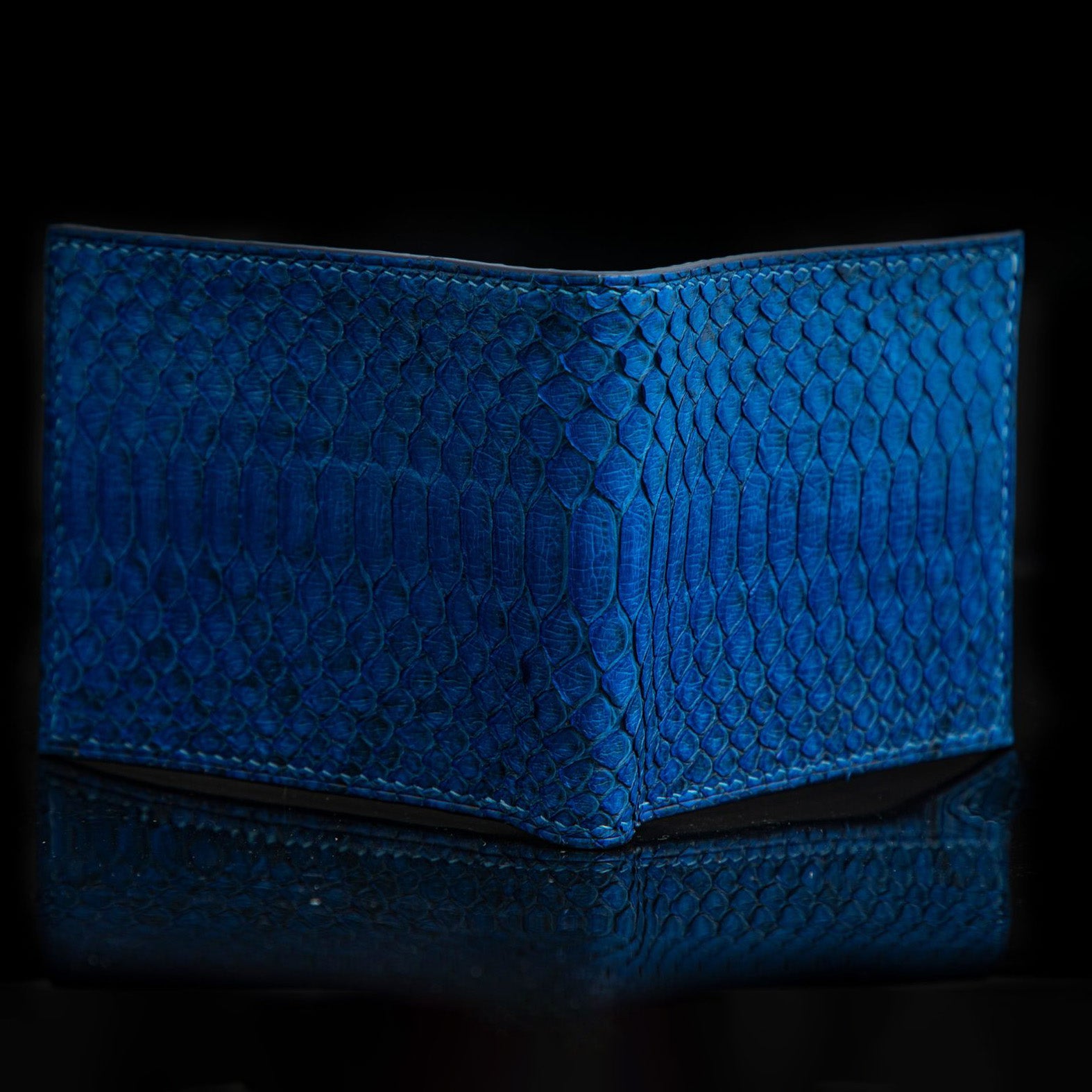 BLUE PYTHON LEATHER WALLET