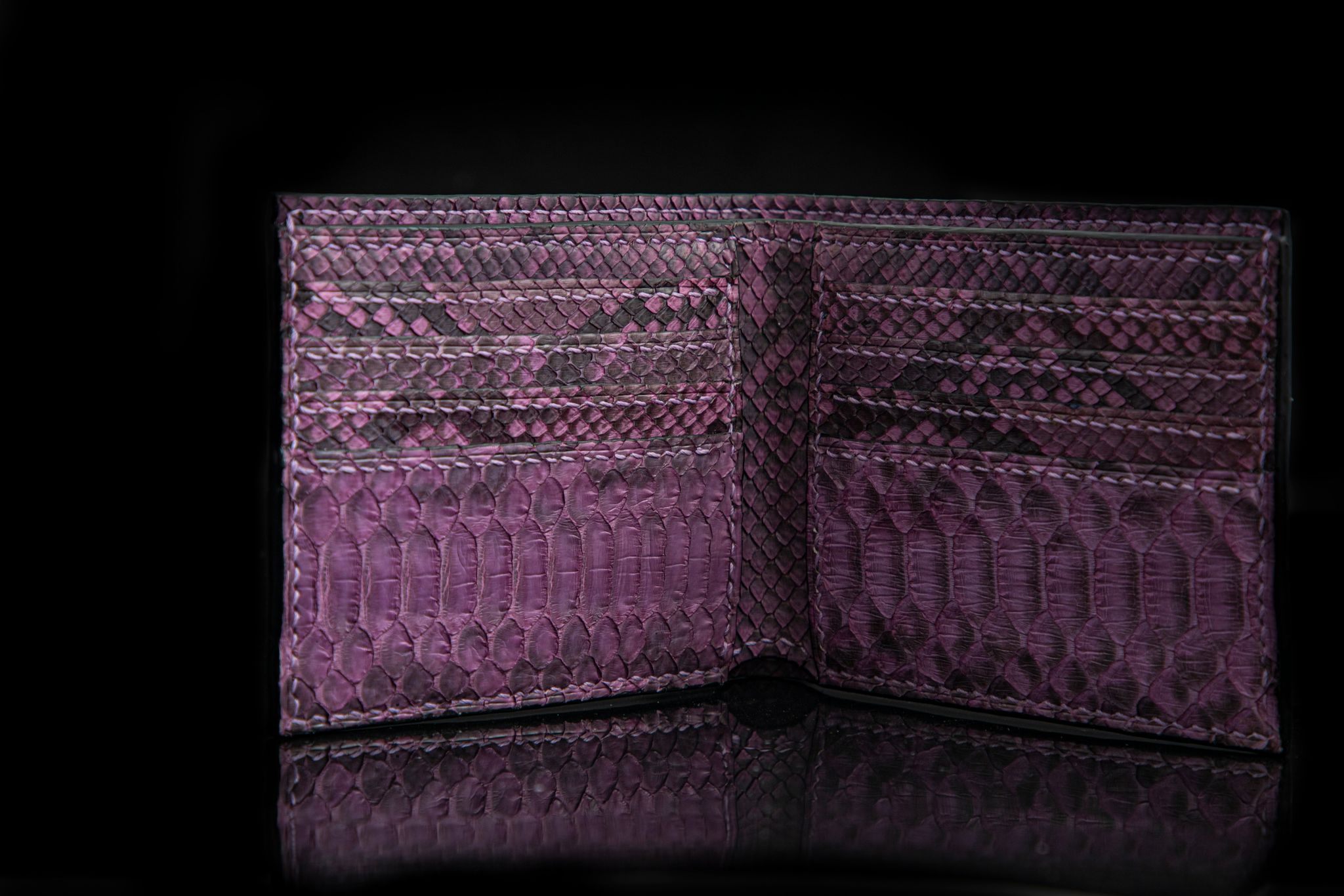 PURPLE PYTHON LEATHER WALLET