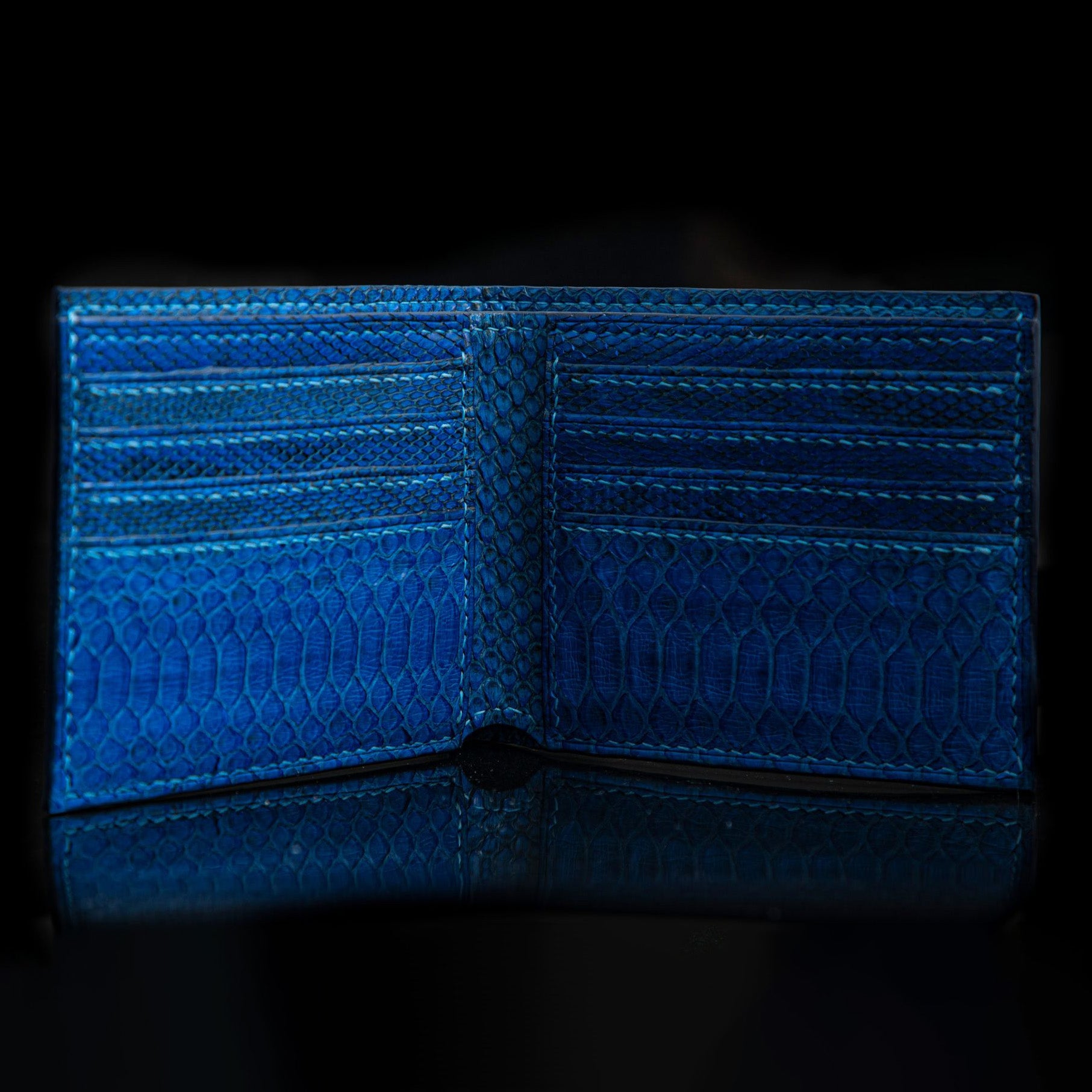 BLUE PYTHON LEATHER WALLET