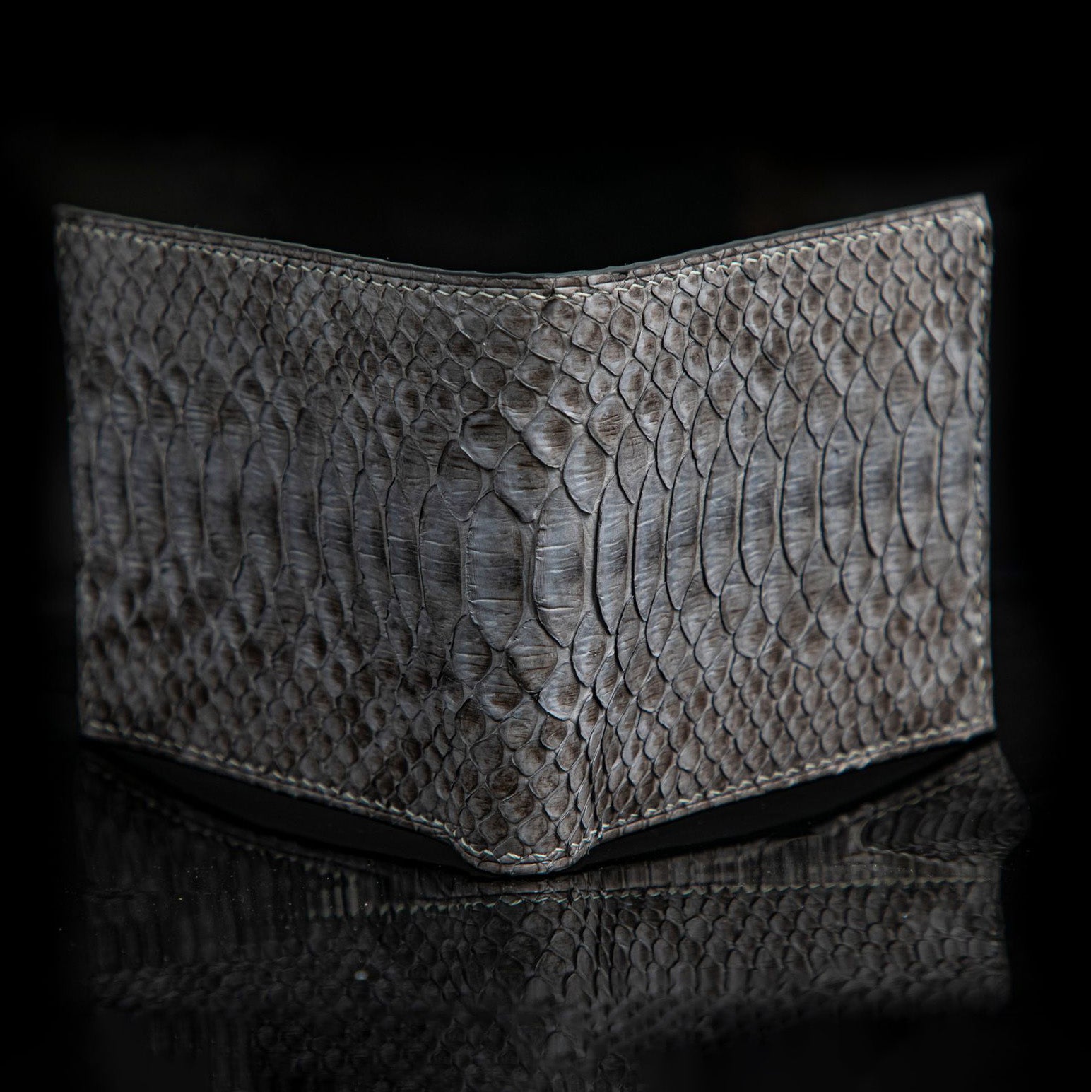 GREY PYTHON LEATHER WALLET