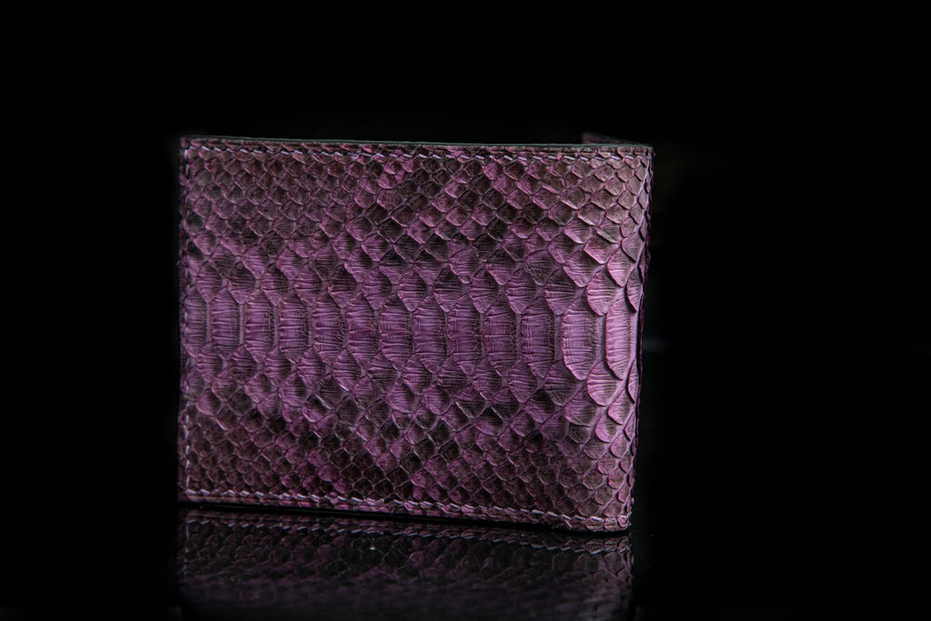PURPLE PYTHON LEATHER WALLET
