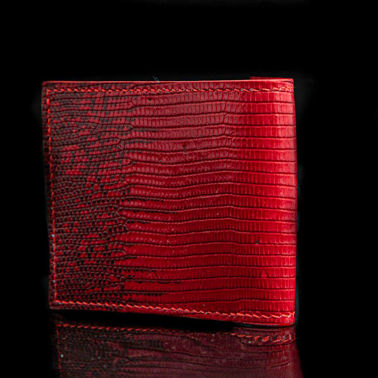 RED LIZARD LEATHER WALLET