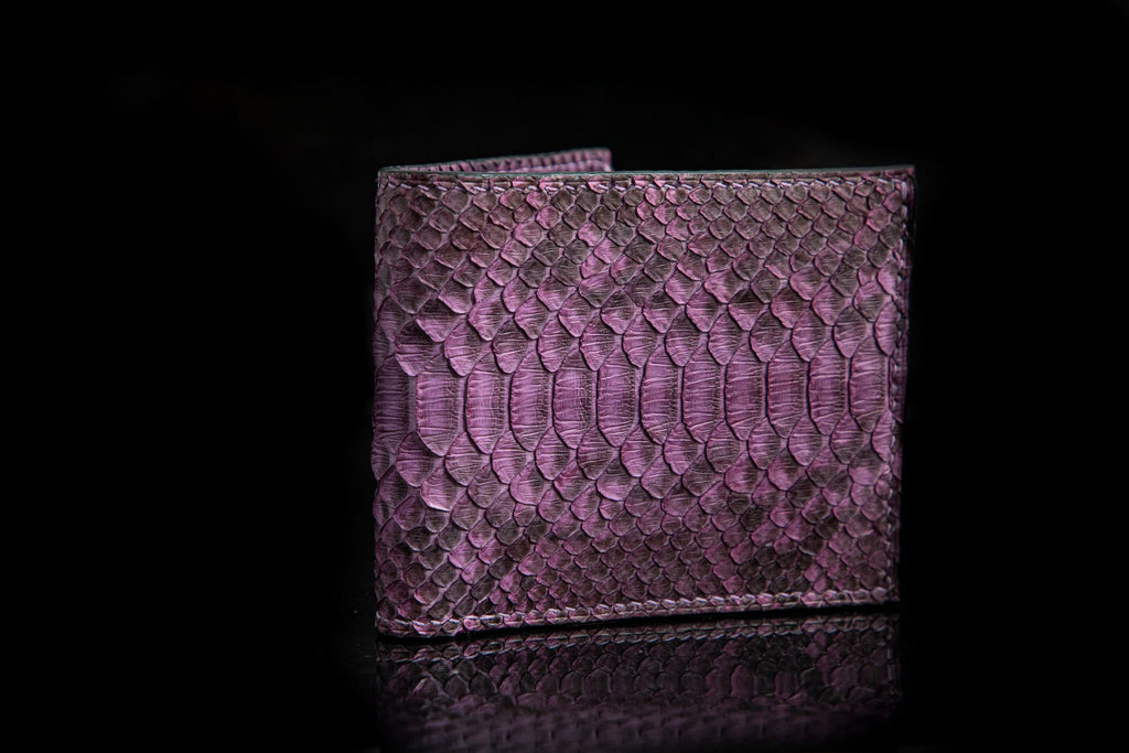 PURPLE PYTHON LEATHER WALLET