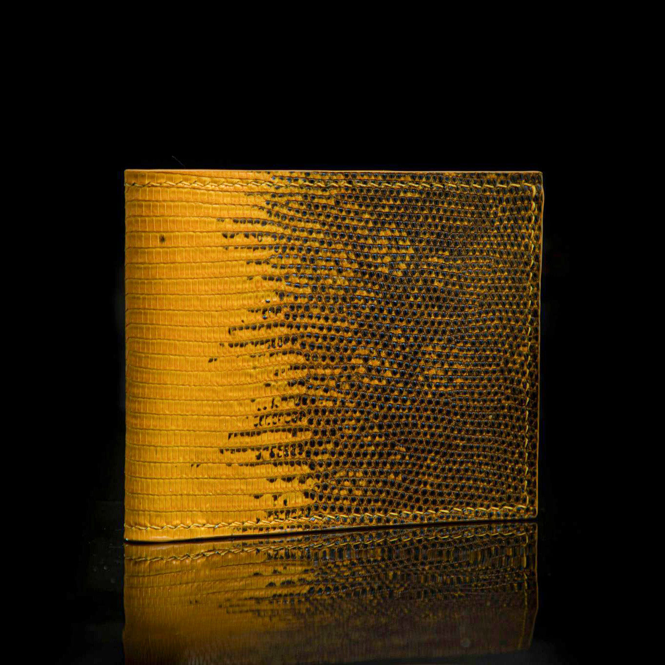 YELLOW LIZARD LEATHER WALLET