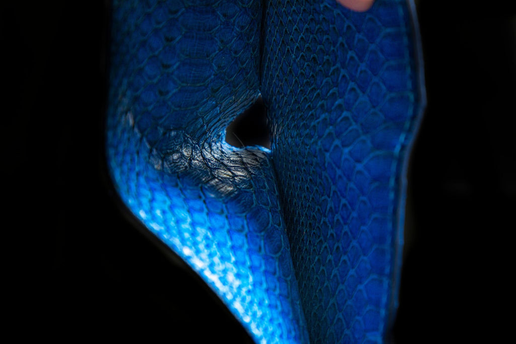 BLUE PYTHON LEATHER WALLET