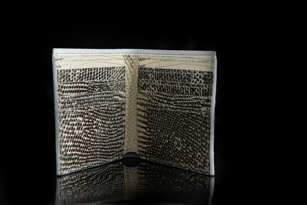 WHITE LIZARD LEATHER WALLET