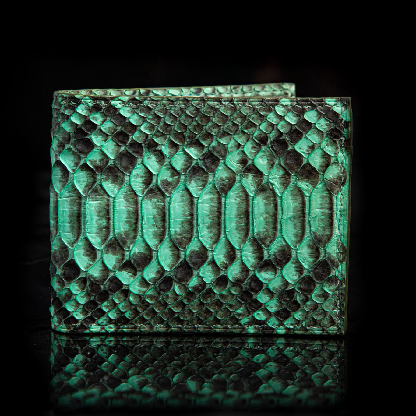 GREEN PYTHON LEATHER WALLET