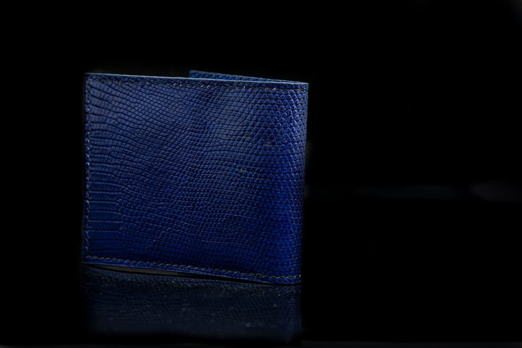 BLUE LIZARD LEATHER WALLET