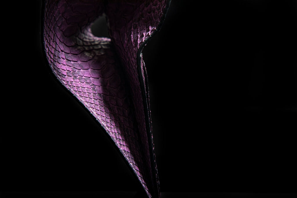 PURPLE PYTHON LEATHER WALLET