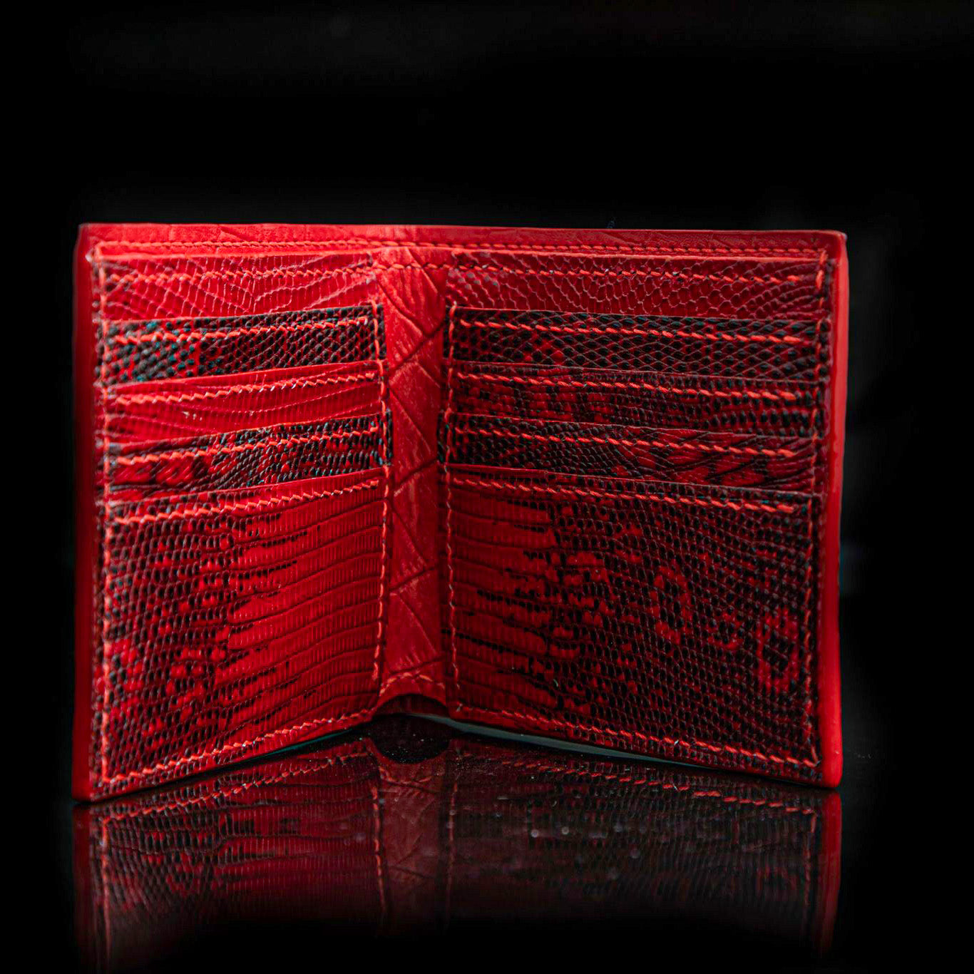 RED LIZARD LEATHER WALLET