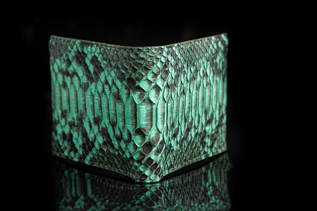 GREEN PYTHON LEATHER WALLET