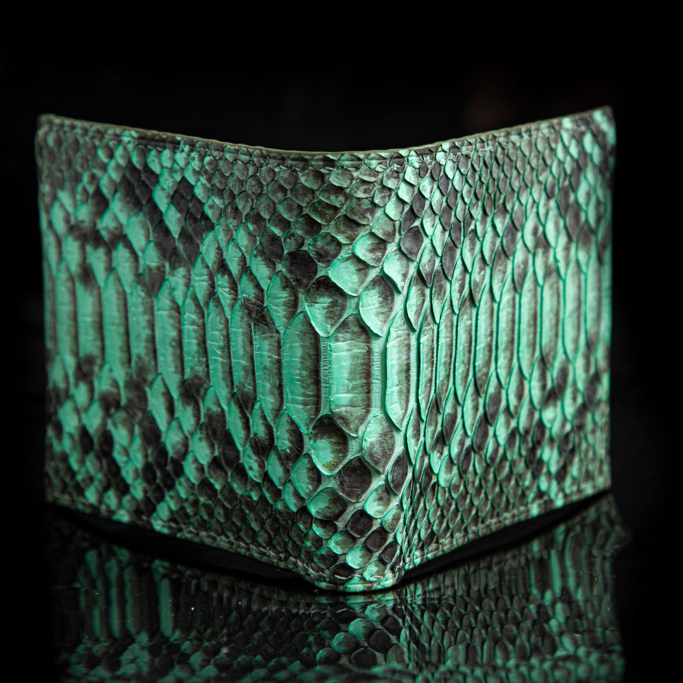 GREEN PYTHON LEATHER WALLET