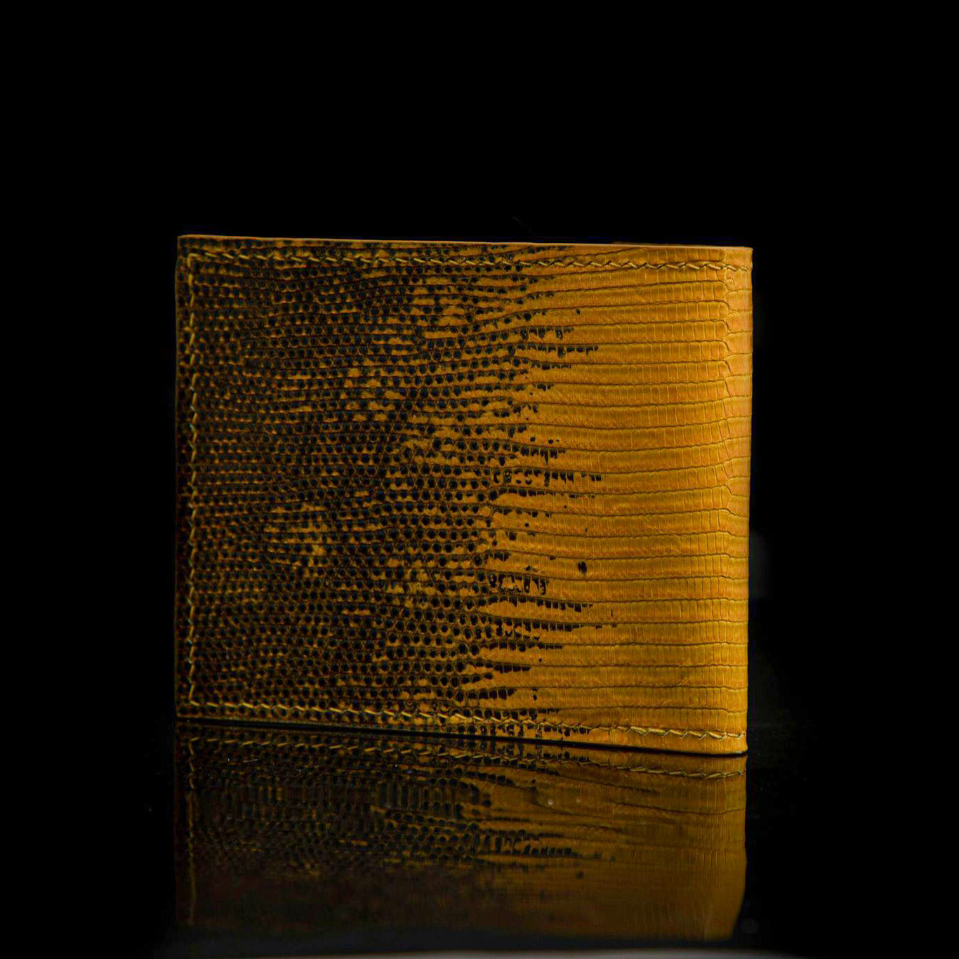 YELLOW LIZARD LEATHER WALLET