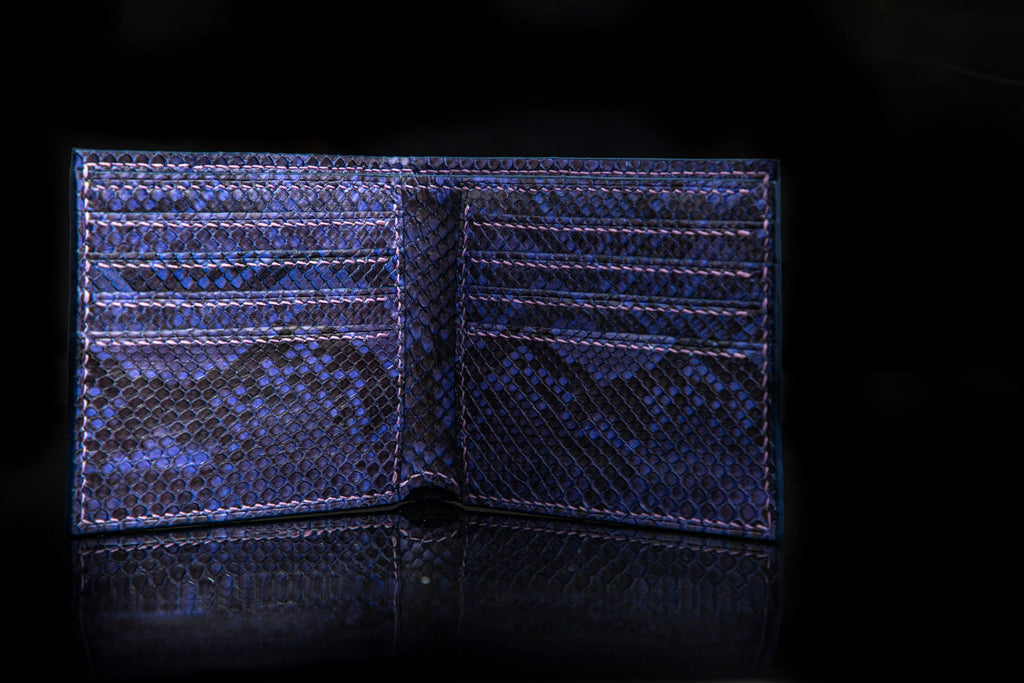PURPLE PYTHON LEATHER WALLET