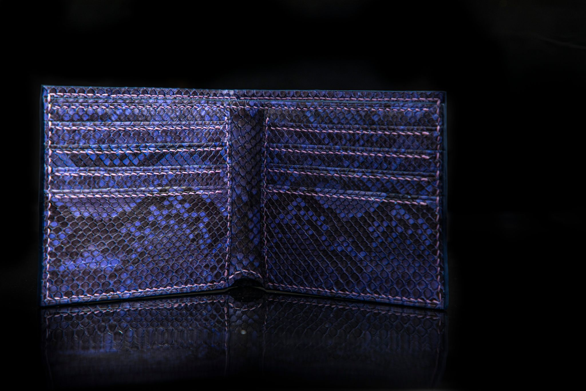 PURPLE PYTHON LEATHER WALLET