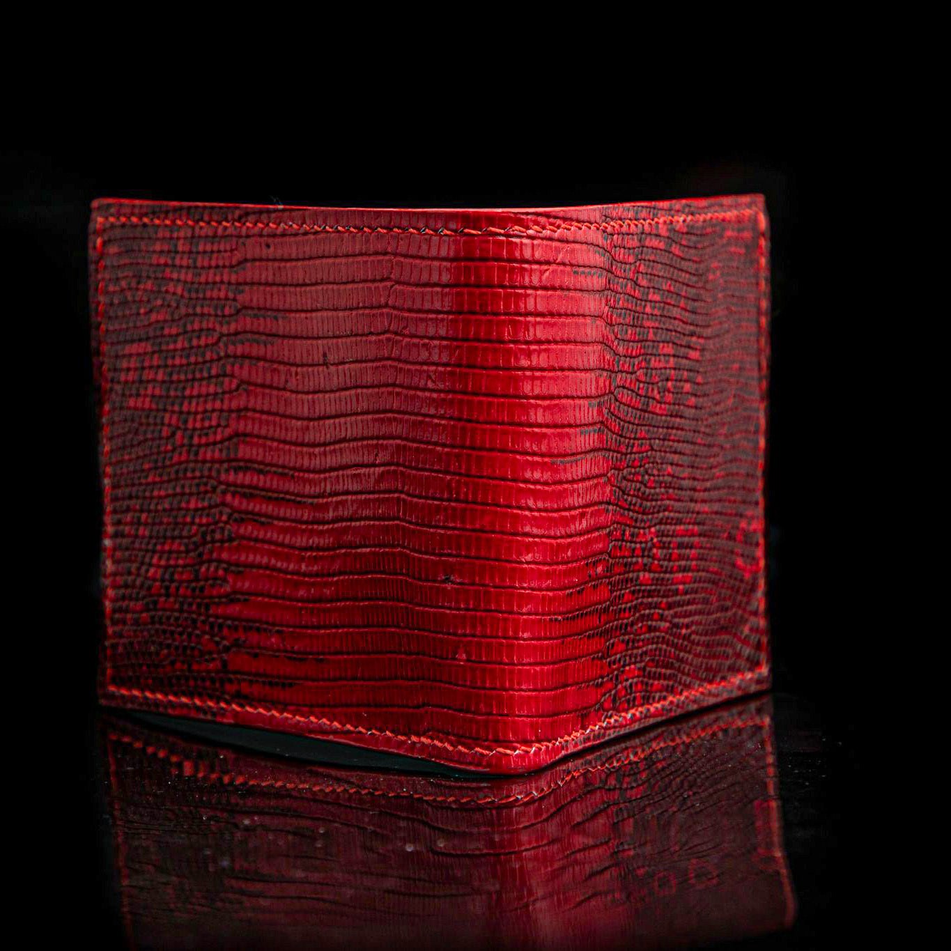 RED LIZARD LEATHER WALLET