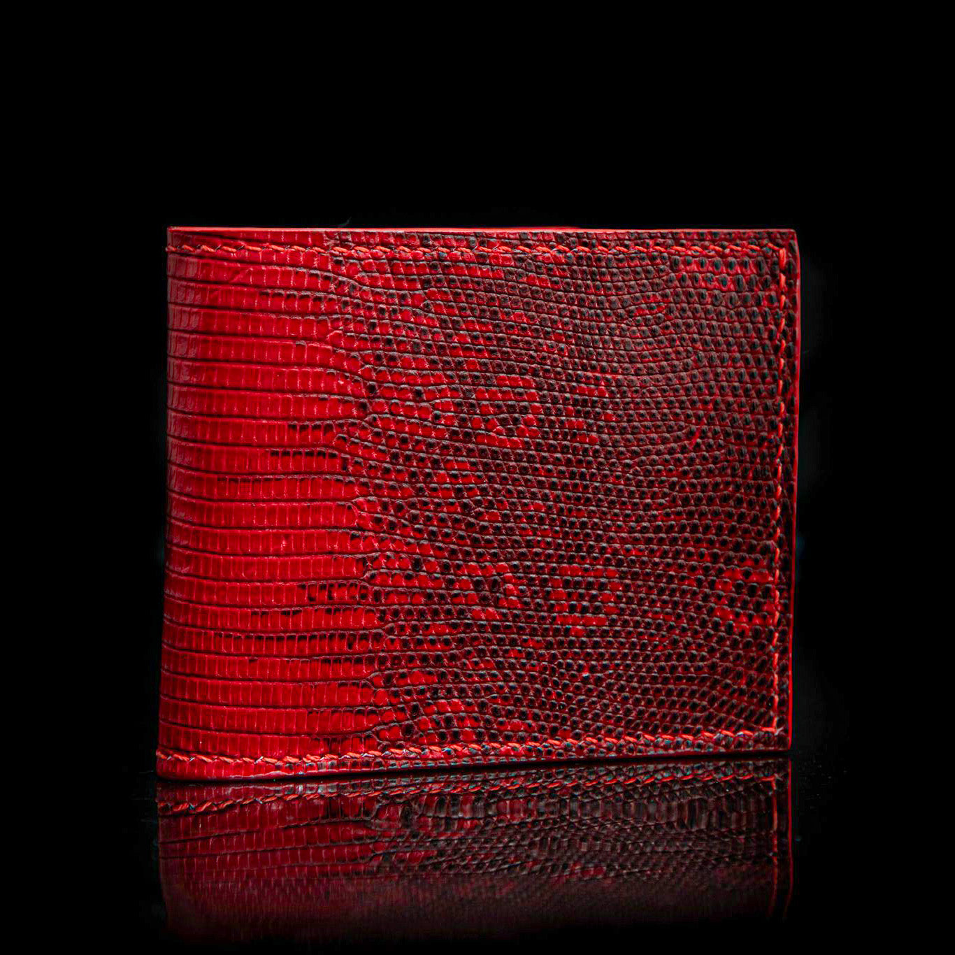 RED LIZARD LEATHER WALLET