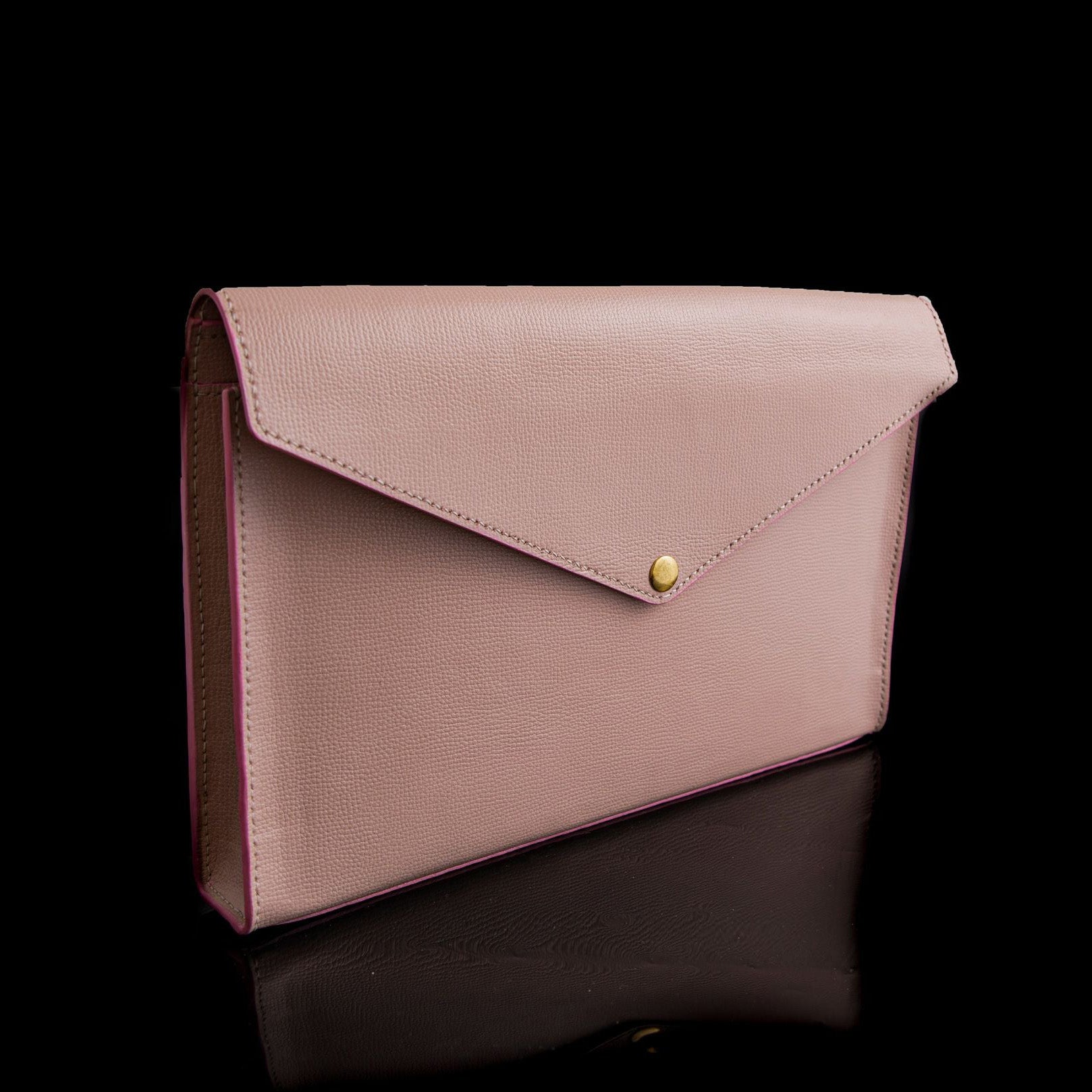 PINK HANDMADE GENUINE CALF LAPTOP SLEEVE