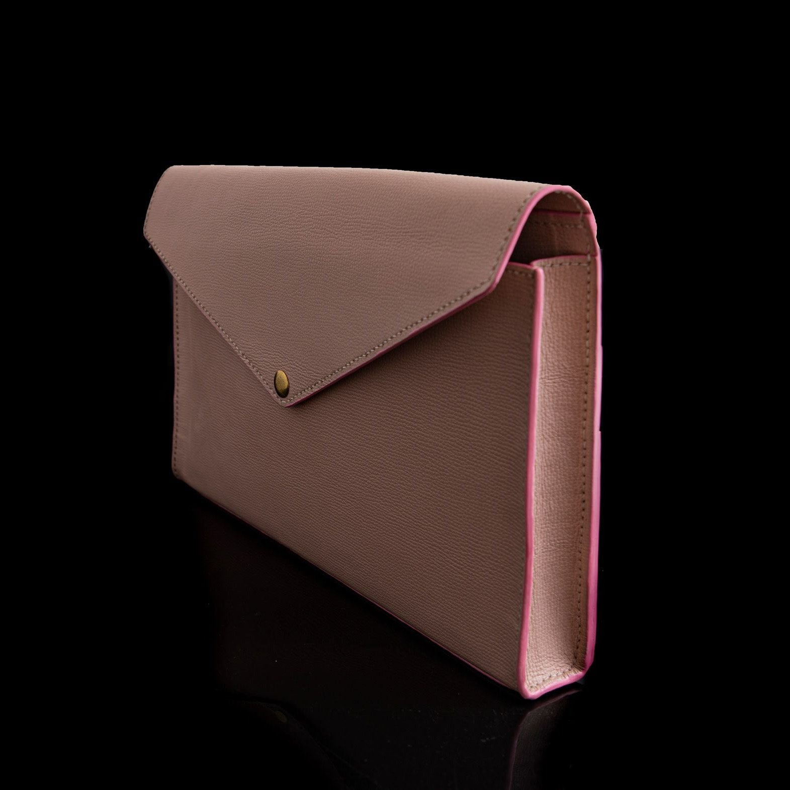 PINK HANDMADE GENUINE CALF LAPTOP SLEEVE
