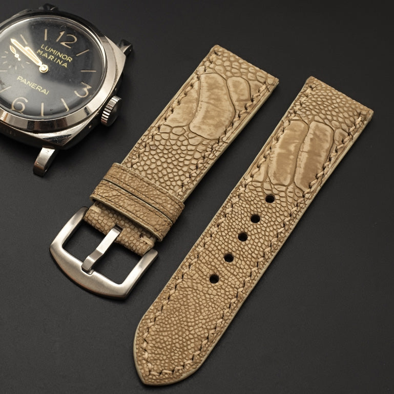 BEIGE OSTRICH LEATHER STRAP