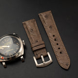 BROWN OSTRICH LEATHER STRAP