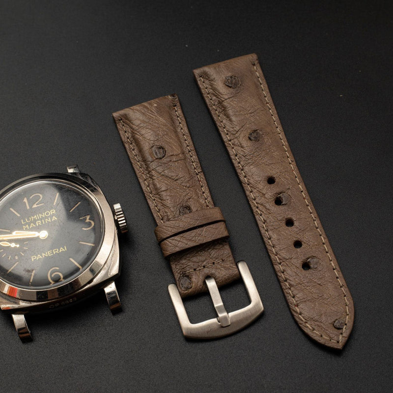 BROWN OSTRICH LEATHER STRAP