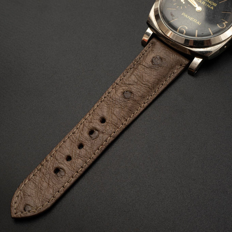 BROWN OSTRICH LEATHER STRAP