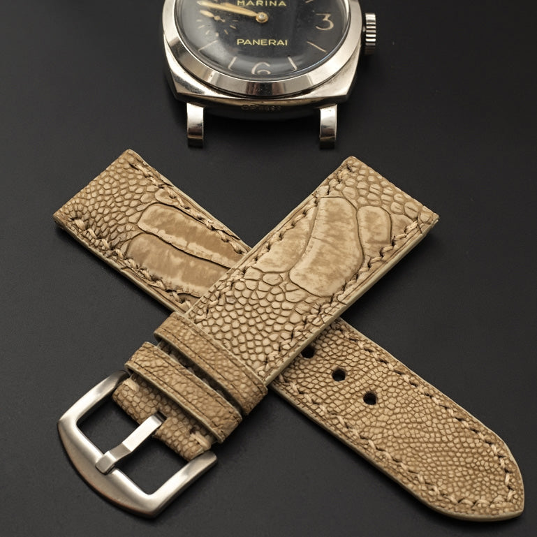 BEIGE OSTRICH LEATHER STRAP