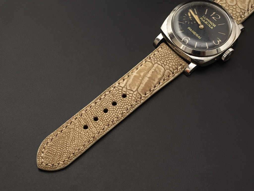 BEIGE OSTRICH LEATHER STRAP