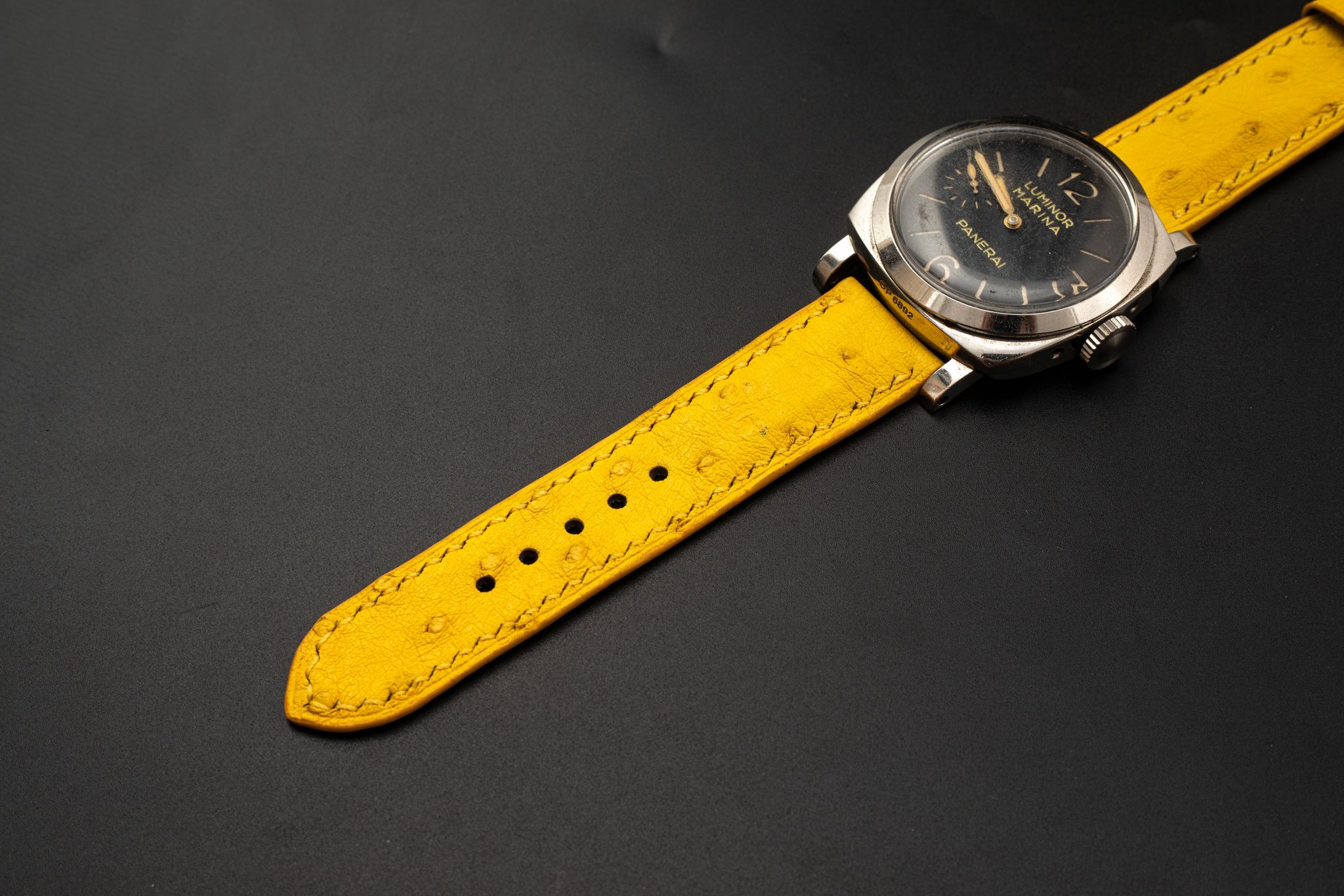 YELLOW OSTRICH LEATHER STRAP
