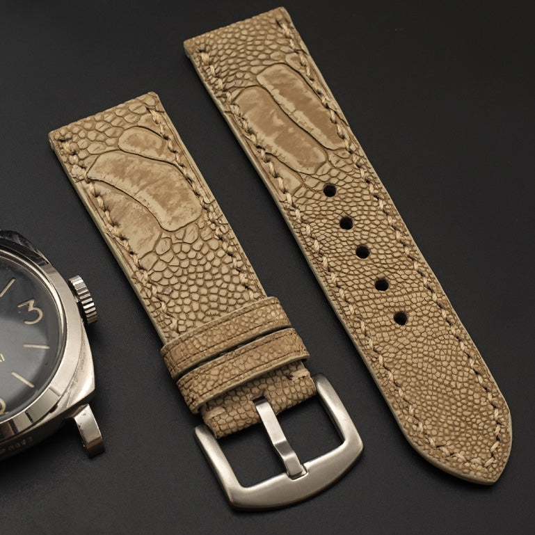 BEIGE OSTRICH LEATHER STRAP