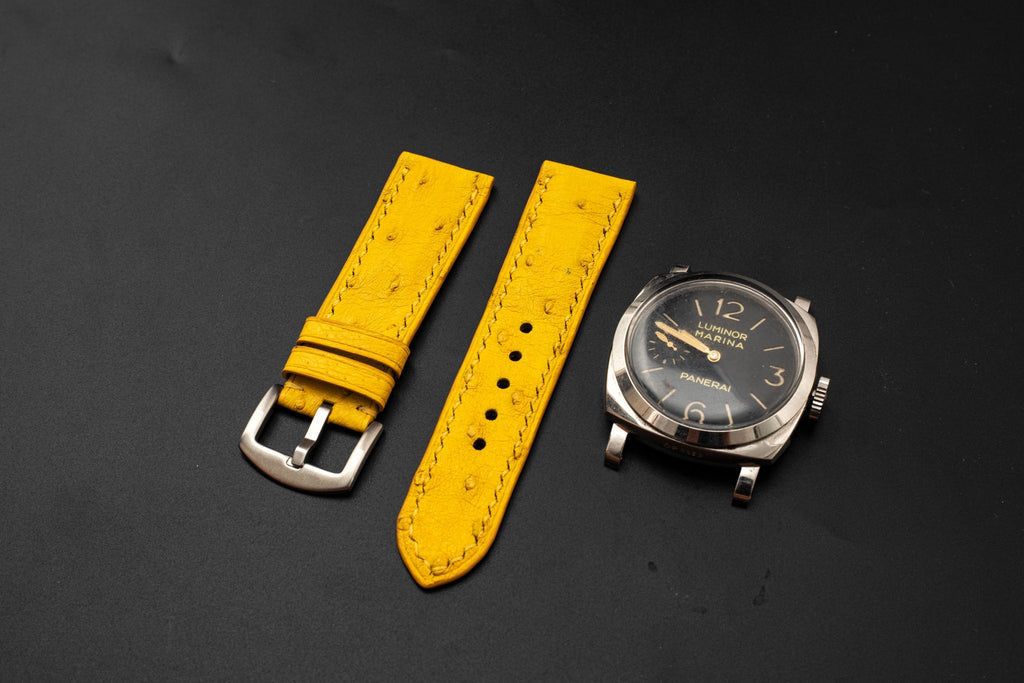 YELLOW OSTRICH LEATHER STRAP