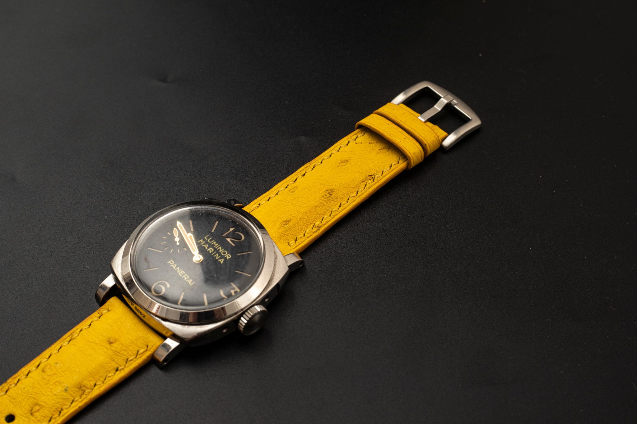 YELLOW OSTRICH LEATHER STRAP