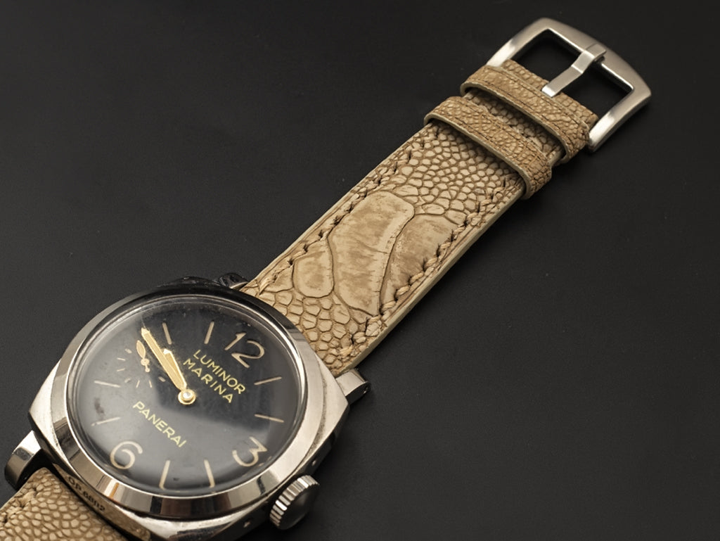 BEIGE OSTRICH LEATHER STRAP