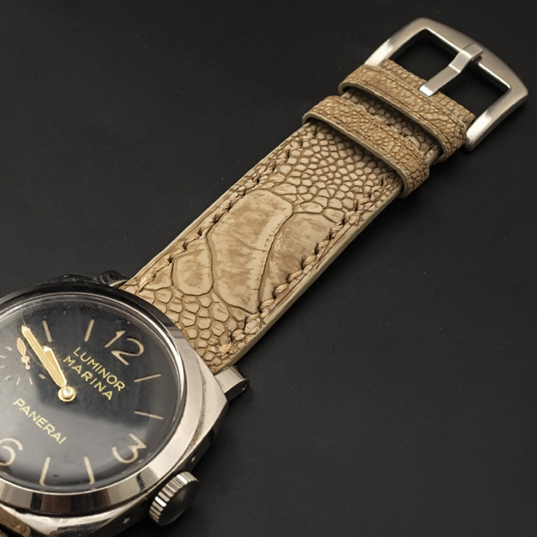 BEIGE OSTRICH LEATHER STRAP