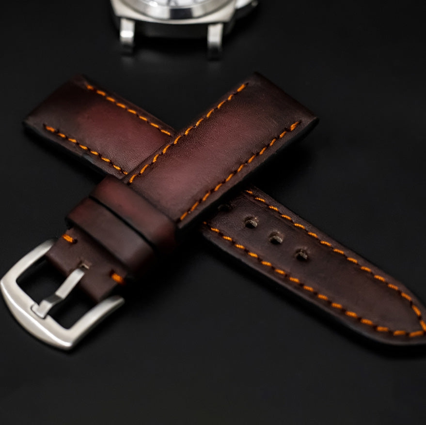 PINK&BLACK CALF LEATHER STRAP