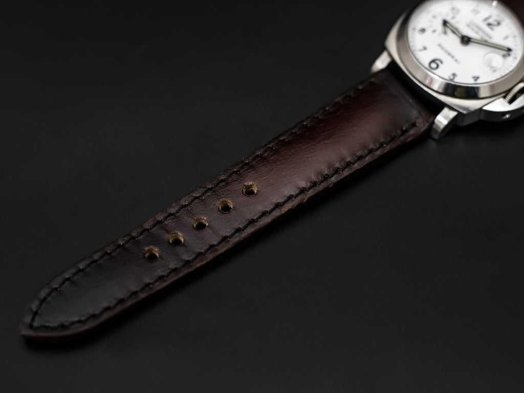 BROWN&BLACK CALF LEATHER STRAP