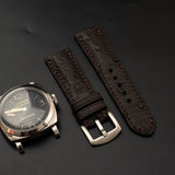 BROWN OSTRICH LEATHER STRAP