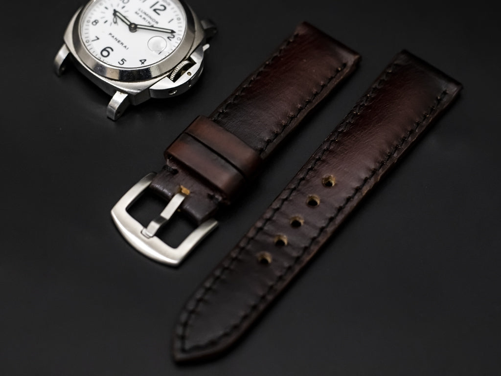 BROWN&BLACK CALF LEATHER STRAP