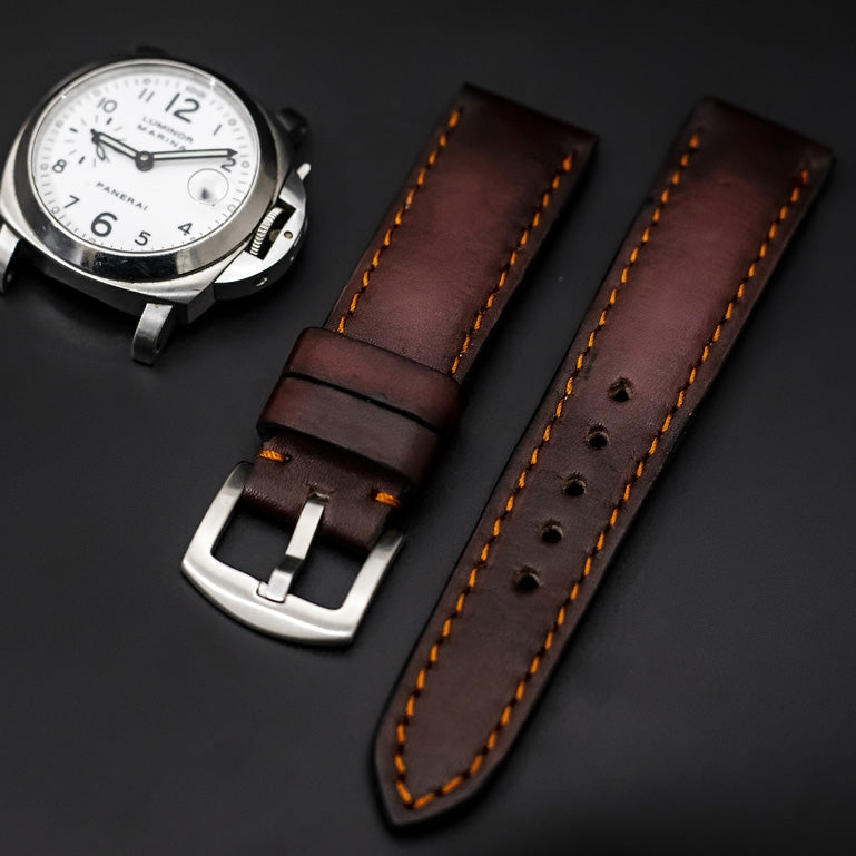PINK&BLACK CALF LEATHER STRAP