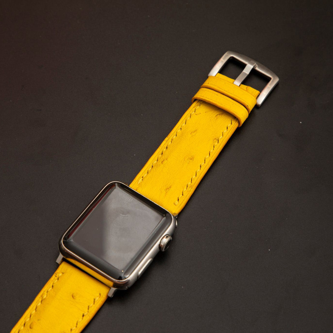 YELLOW OSTRICH LEATHER STRAP