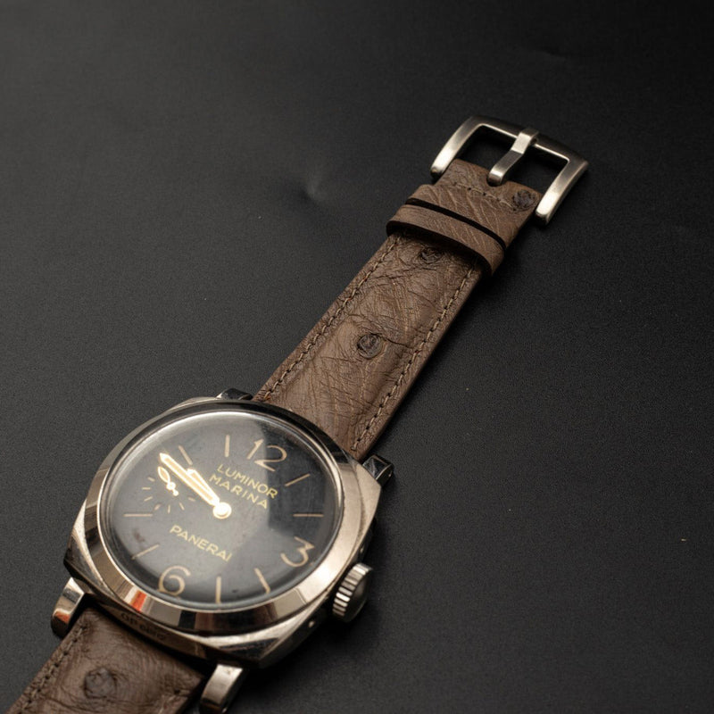 BROWN OSTRICH LEATHER STRAP