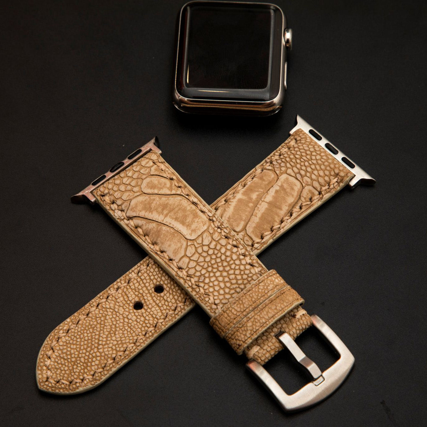 BEIGE OSTRICH LEATHER STRAP