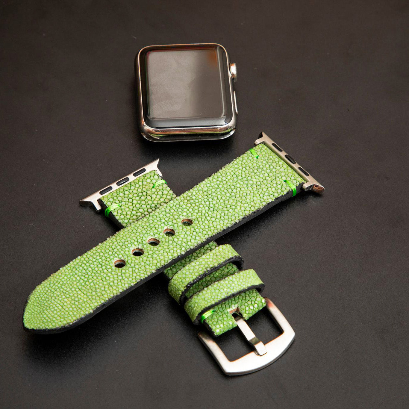 GREEN STINGRAY LEATHER STRAP